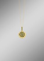 Hanger met briljant geslepen en baguette diamanten 