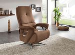 Comfortabele relaxfauteuil met hoogwaardige textielbekleding BRUIN