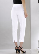 Zachte stretchbroek in 7/8 lengte WIT