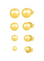 Elegante vergulde oorstekersset, 4 paar 