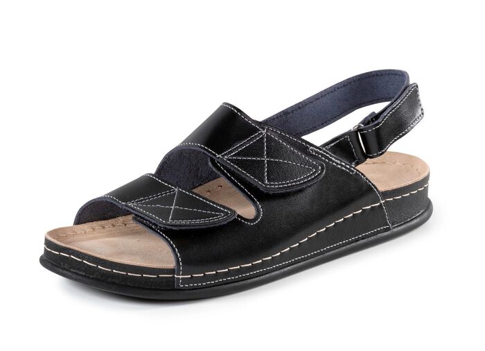 Sandaal met contraststiksel 