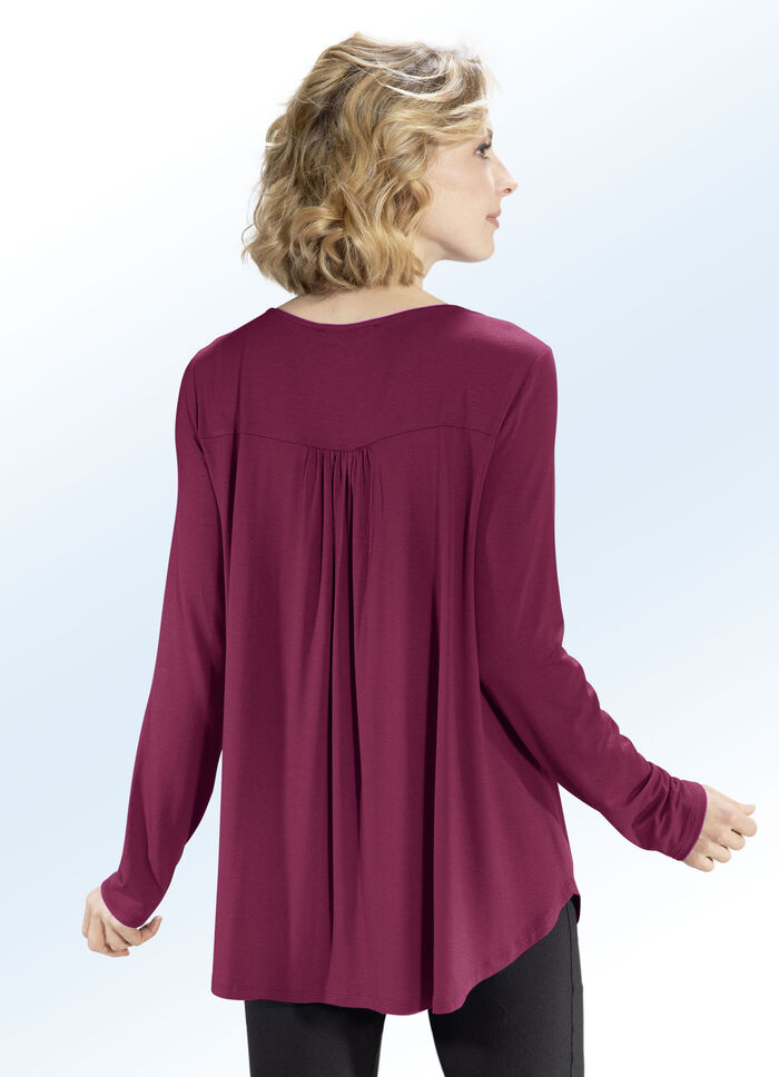 Shirttuniek met ronde halslijn BORDEAUX