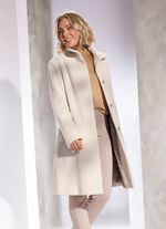 Korte jas met afneembare sjaal 