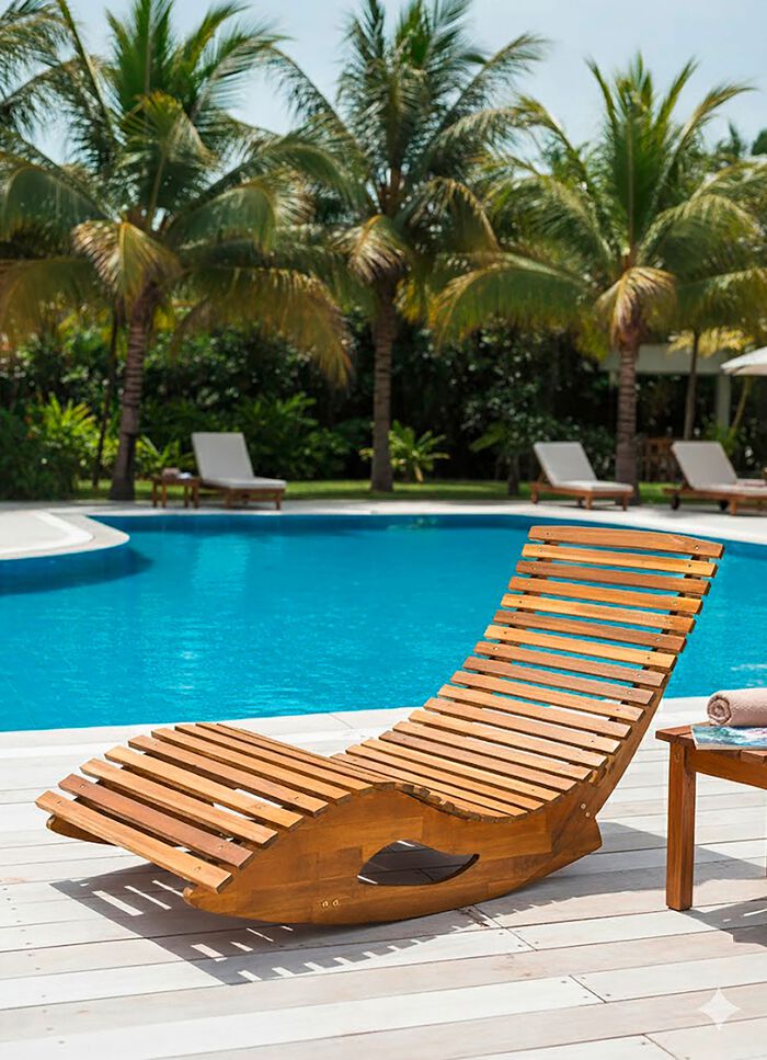 Opvouwbare schommelstoel van acaciahout 