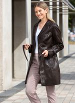 Korte mantel met ceintuur 