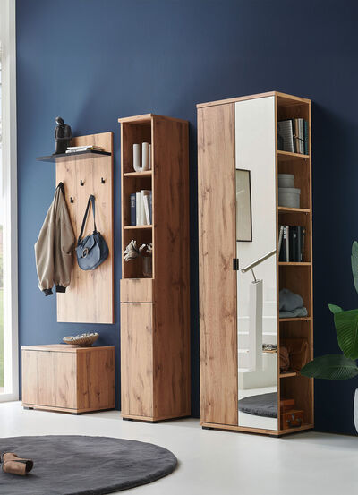 Moderne garderobekast in Wotan eikenhout 