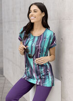 Shirt met zilverfolie print 