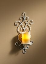 Wandkaarsenhouder met LED-kaarsen 