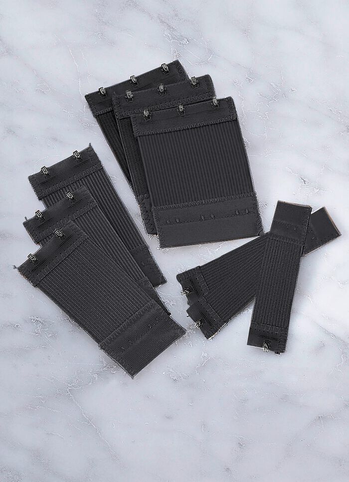 BH-verlengset, 9 stuks ZWART