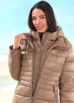 Korte donsjas met ritssluiting 