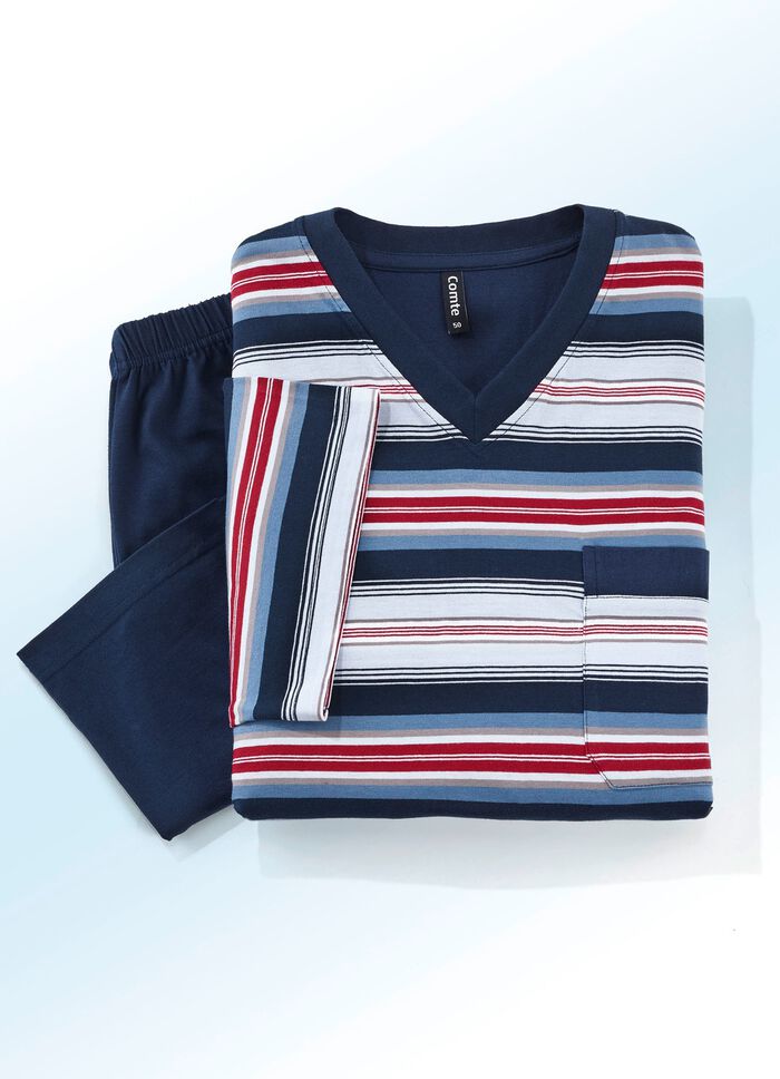 Shortama&lsquo;s, pak van twee, met V-hals en borstzakje 