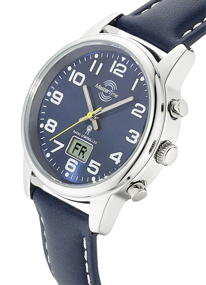 Master Time radiogestuurd dameshorloge met leren band 