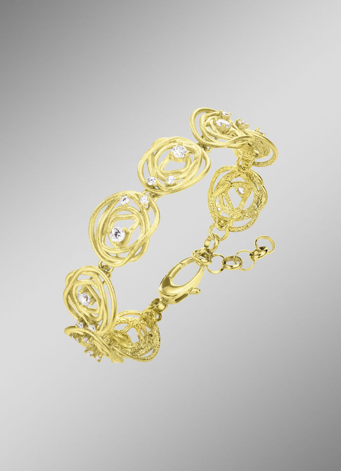 Matte armband met zirkonia 