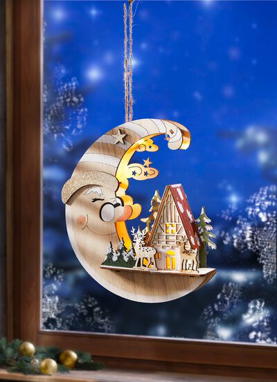 Verlichte raamdecoratie 