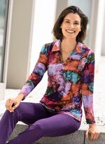 Uniek poloshirt met V-hals 