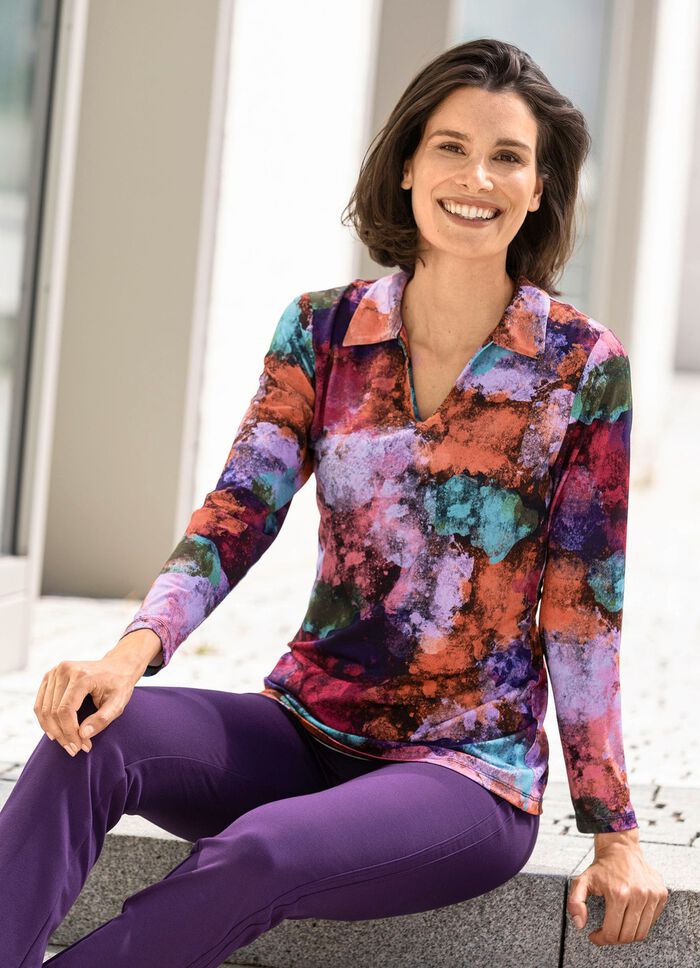 Uniek poloshirt met V-hals 