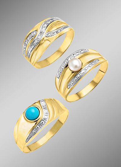 Damesringenset 3 stuks. 925/- 