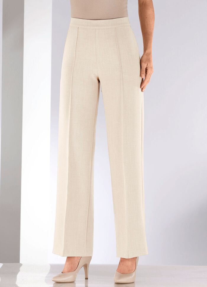 Broek met modieuze wijdte  