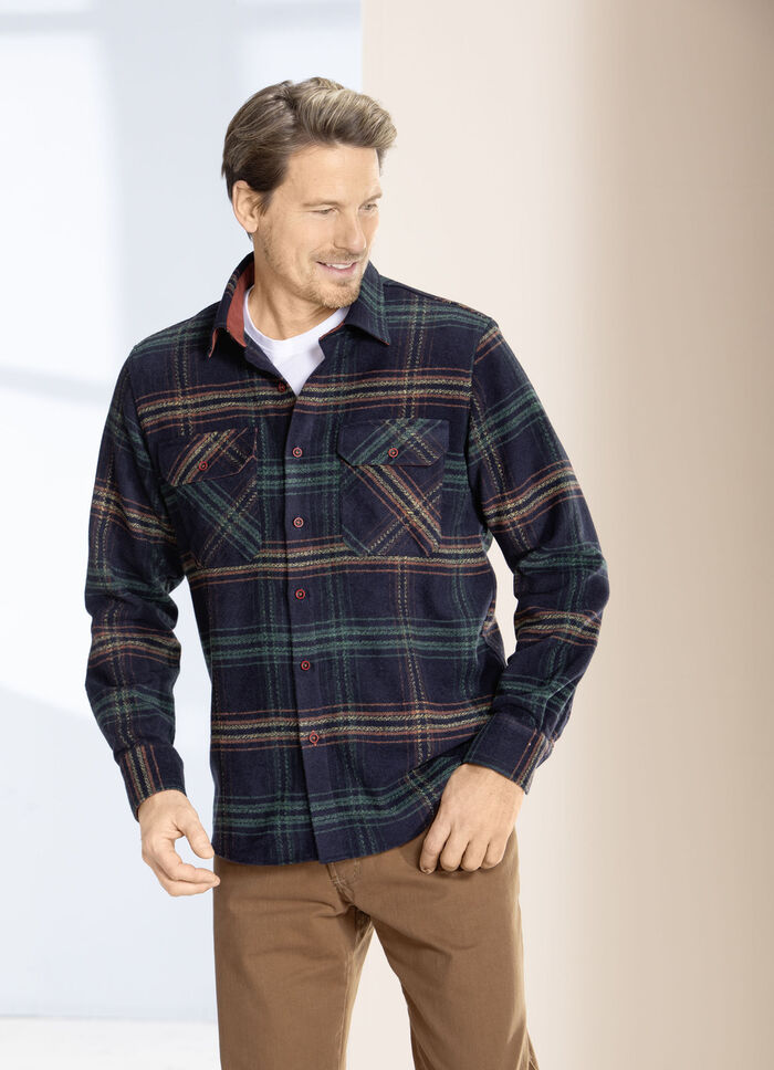 Geruit overshirt van "Milano Italy" MARIENE GROEN TERRACOTTA