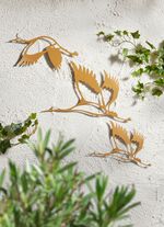 3-delige wanddecoratie van metaal 