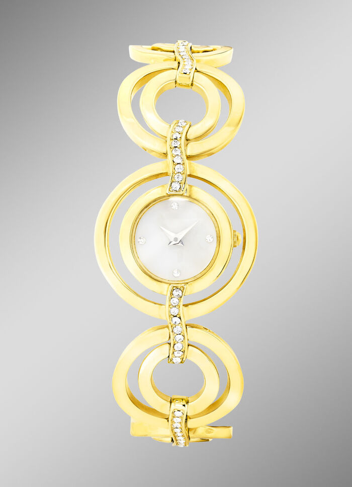 Kwarts dameshorloge met roestvrijstalen kast 