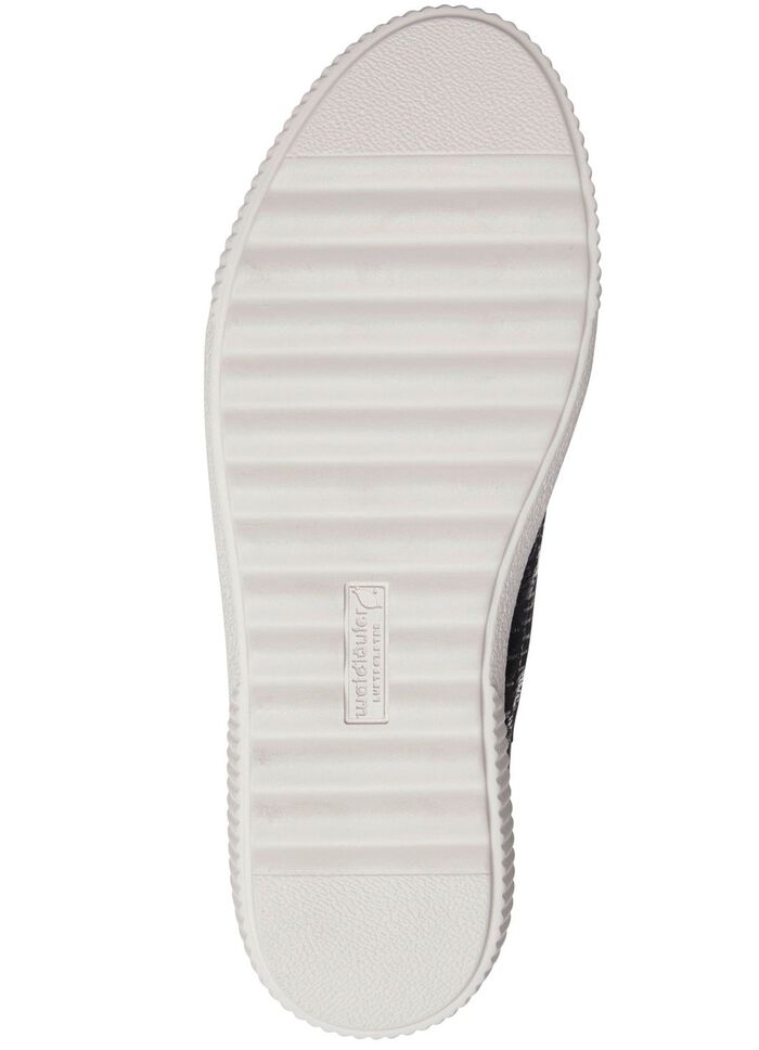 Waldl&auml;ufer veterschoen van glanzend bedrukt nubuckleer ZWART-BRONS