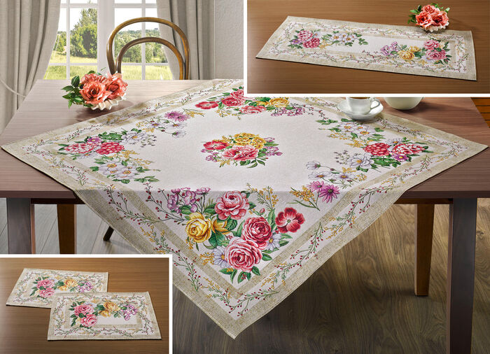 Tafel- en kamerdecoratie in tapijtkwaliteit 