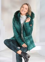 Jas met afneembare capuchon GROEN