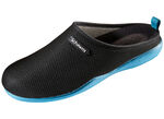 Slippers met antislip synthetische buitenzool ZWART-BLAUW