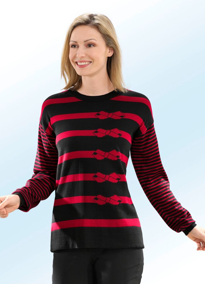 Trui met katoen en subtiele glitters 