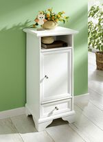 Gedeeltelijk massieve dressoirs met metalen knopen WIT