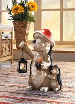 Handbeschilderde egel met lantaarn 