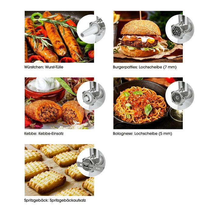 Gehaktmolen met roestvrijstalen mes 