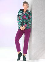 Blouse met V-split en stropdas 