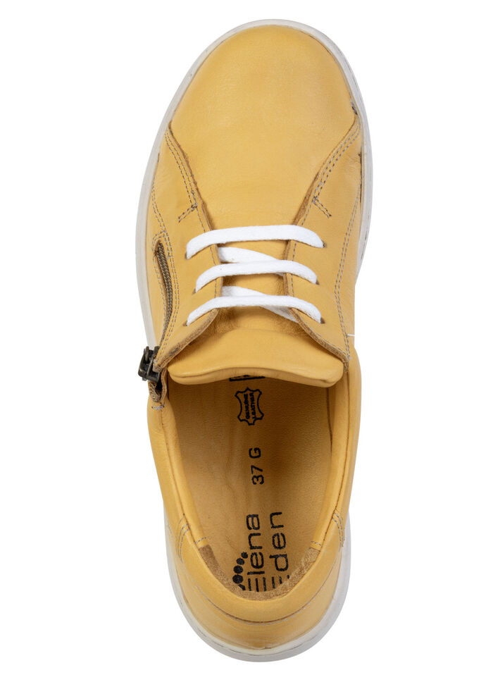 ELENA EDEN, comfortabele dames veterschoenen, breedte G, met uitneembaar voetbed GELB
