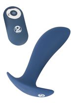 Zijdezachte anale plug met afstandsbediening 