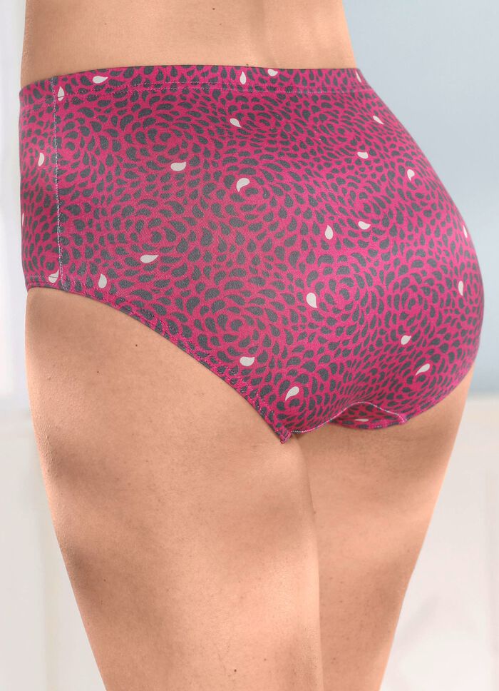 Laurina vierpack slips met kleurrijk printdesign 