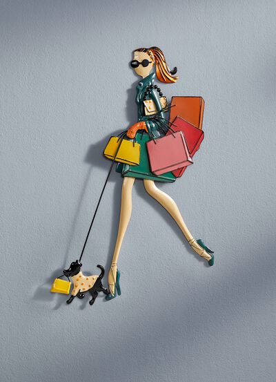 Metalen muurschildering 