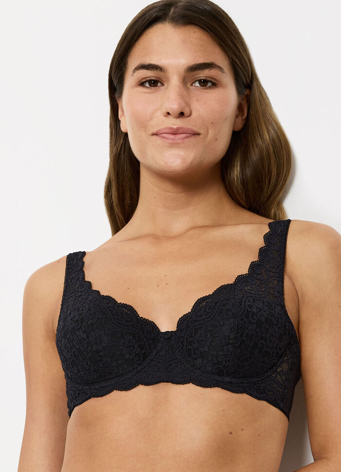 Triumph Amourette beugelbeha met elastische kant ZWART