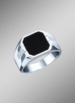 Klassieke herenring met onyx 
