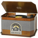 Trevi TT 1040BT. Platenspeler met FM-radio BRUIN