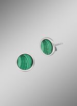 Krachtige stenen oorknopjes met malachiet 