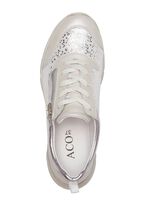 ELENA EDEN sneakers met veters WIT-ZILVER
