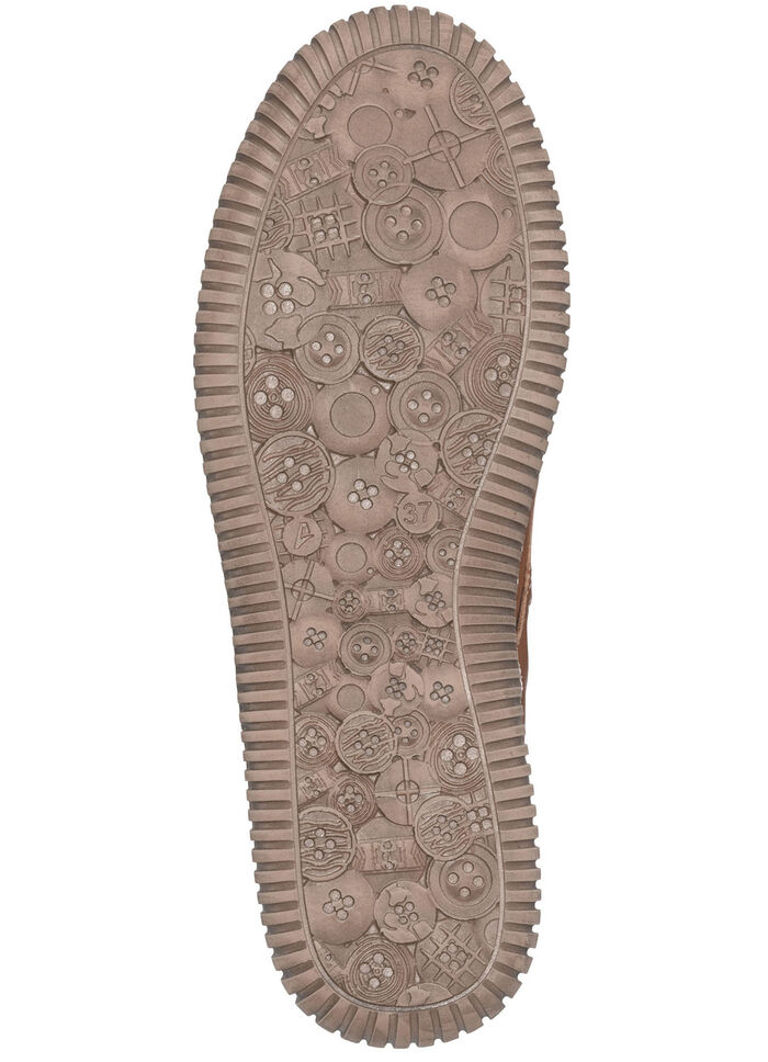 Gemini veterlaarsje met decoratieve stiksels COGNAC