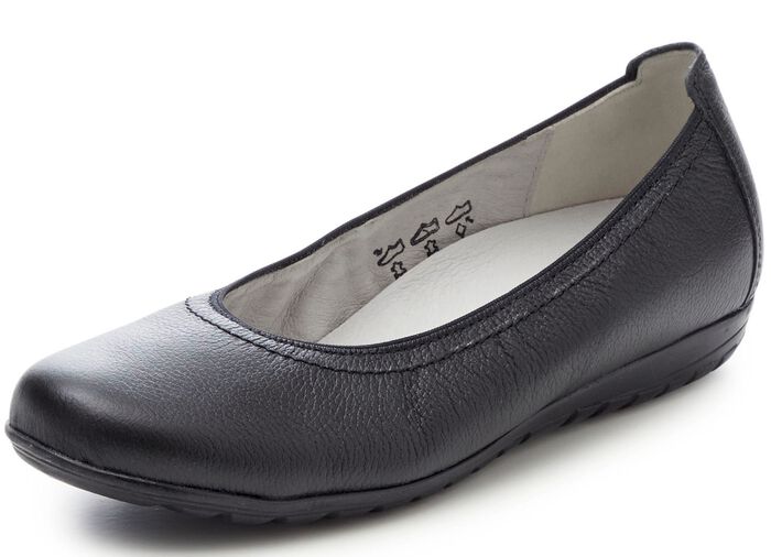 Ranger-ballerina met rondom elastische band ZWART