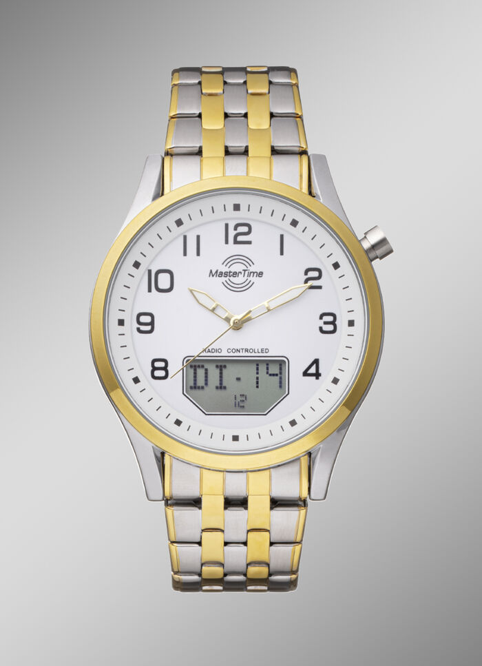 Radiogestuurd herenhorloge met roestvrijstalen bandkast 