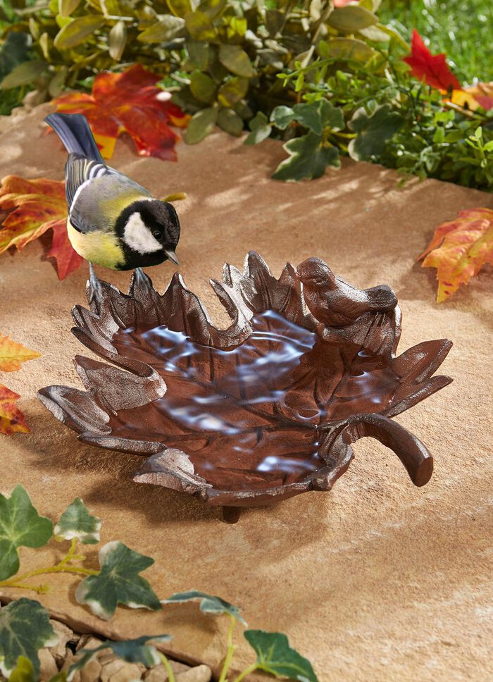 Vogelbad gemaakt van gietijzeren esdoorn 