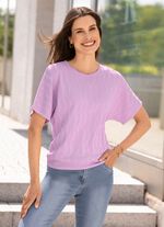 Trui met golfpatroon FLIEDER