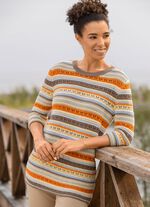 Trui met strepenmotief 