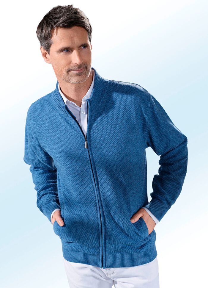 Jack met volledige ritssluiting in 3 kleuren BLAUW